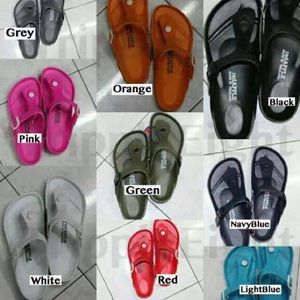 RED APPLE BLACK UNISEX SLIPPERS fr Thailand